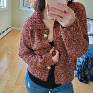 Wind River cozy cardigan jacket with abalone shell buttons